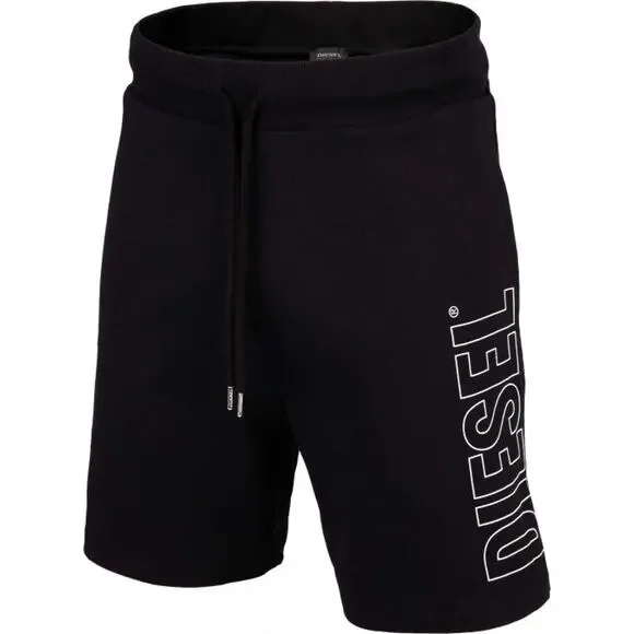 Diesel UMLB-PAN CALZONCINI Black Drawstring Sweat Shorts Mens XL Lounge - Picture 1 of 12